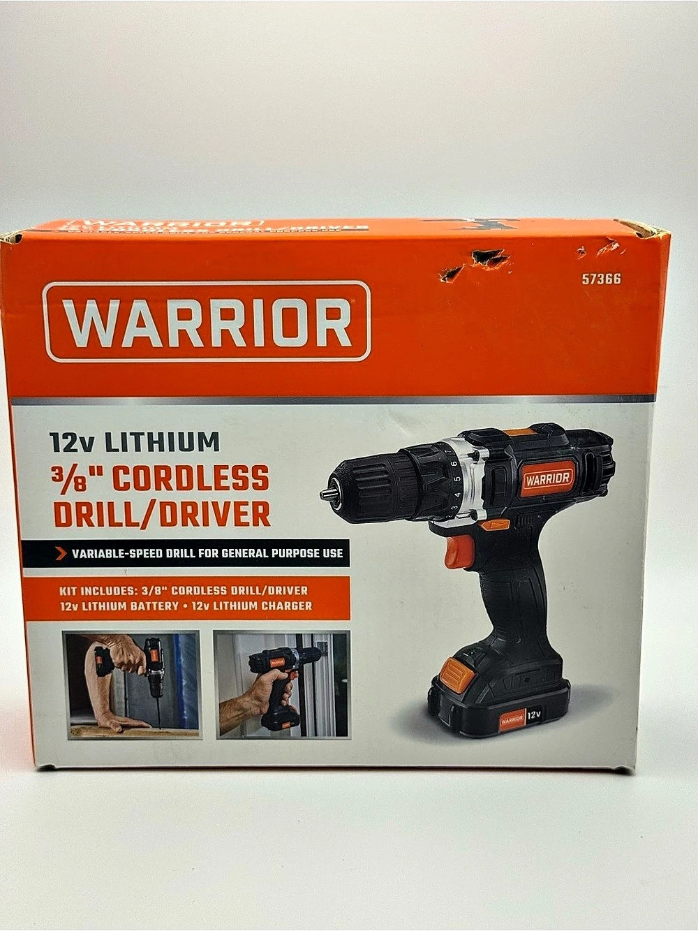 Warrior 3/8" Cordless Drill/Driver 12V Lithium Drill/Driver New !